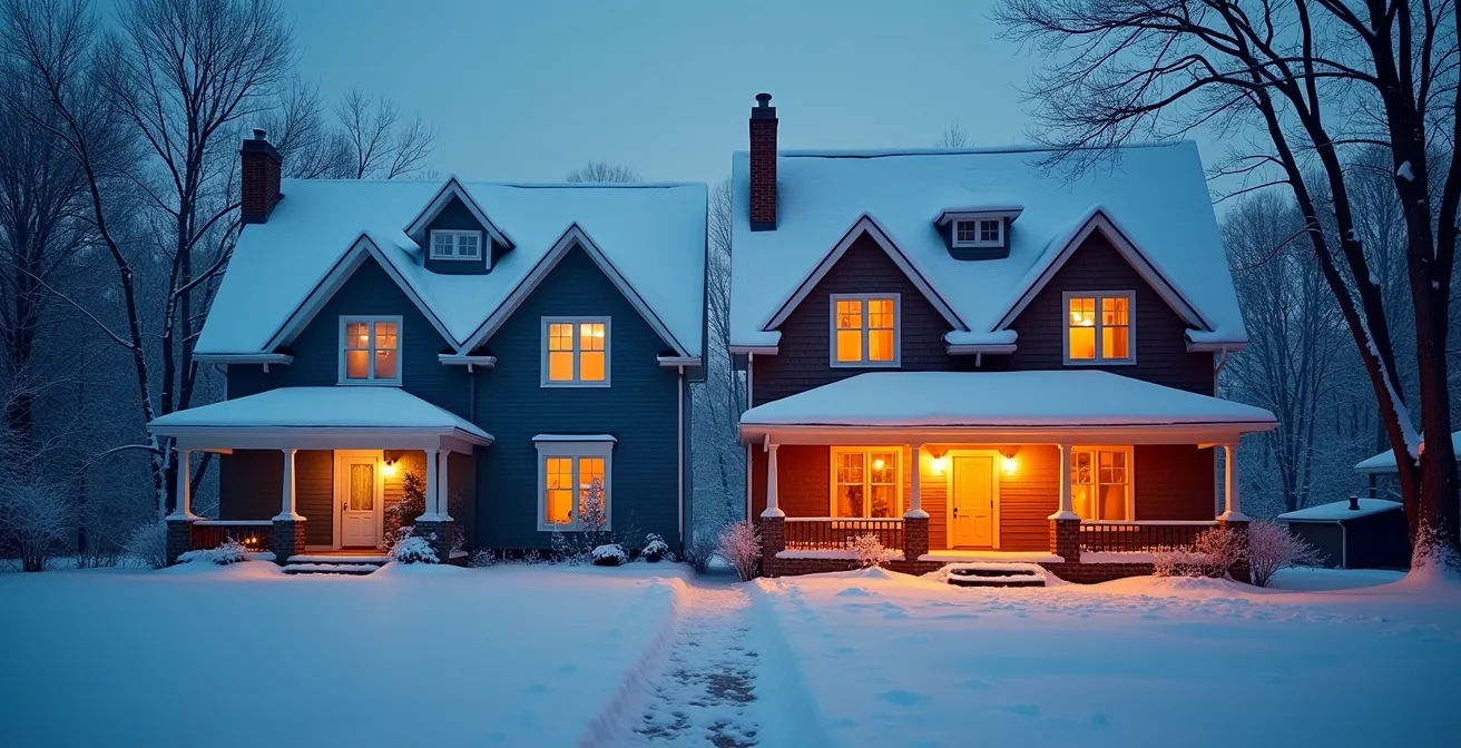 Graphique comparatif des économies avec tarif bi-énergie selon l'isolation