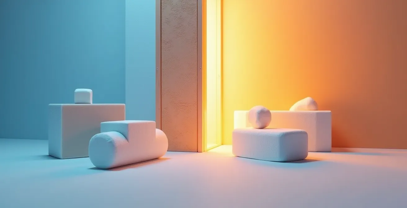 Détail architectural montrant la jonction entre un plancher et un mur extérieur avec isolation