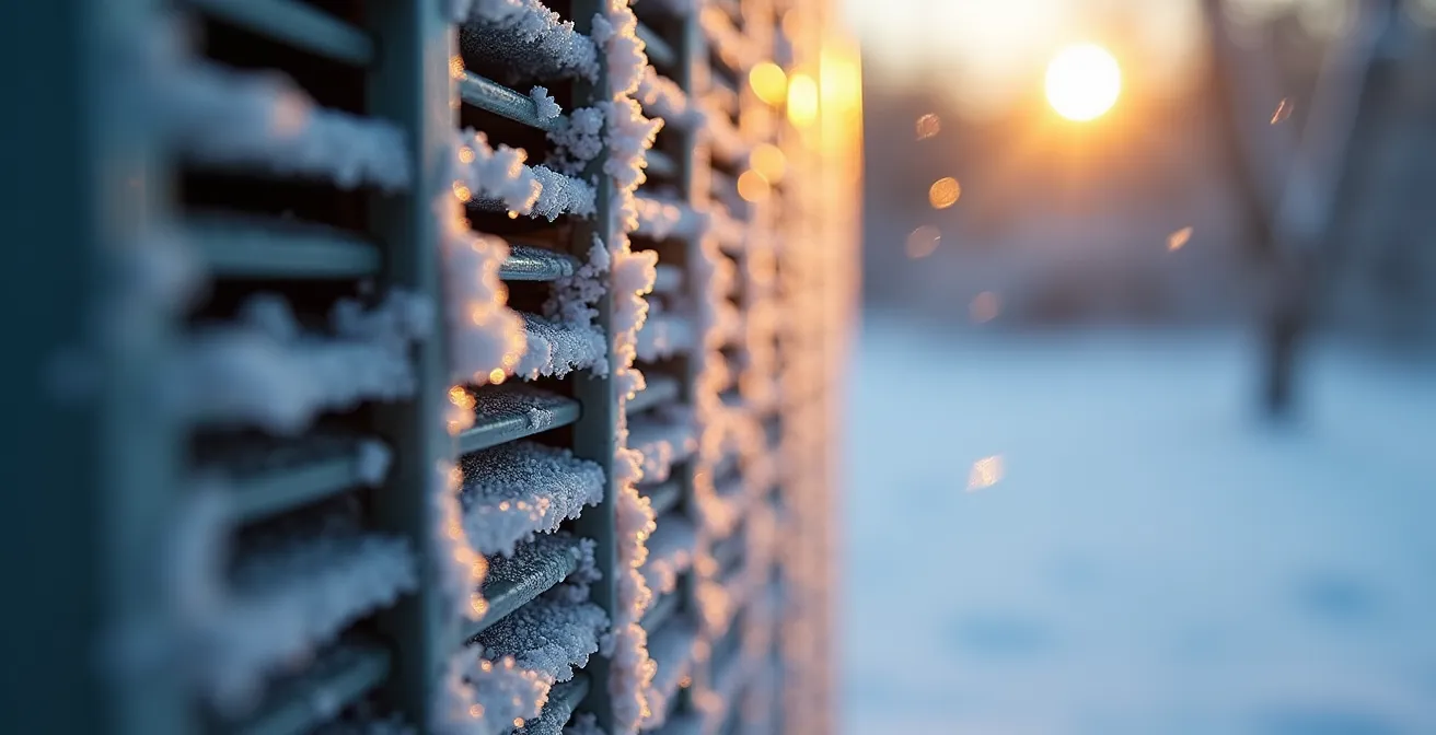Thermopompe murale moderne fonctionnant efficacement par grand froid québécois